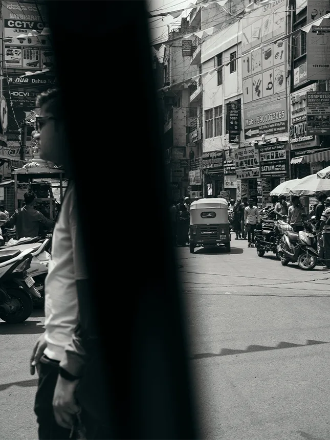 Eine Straße in Indien (Foto)