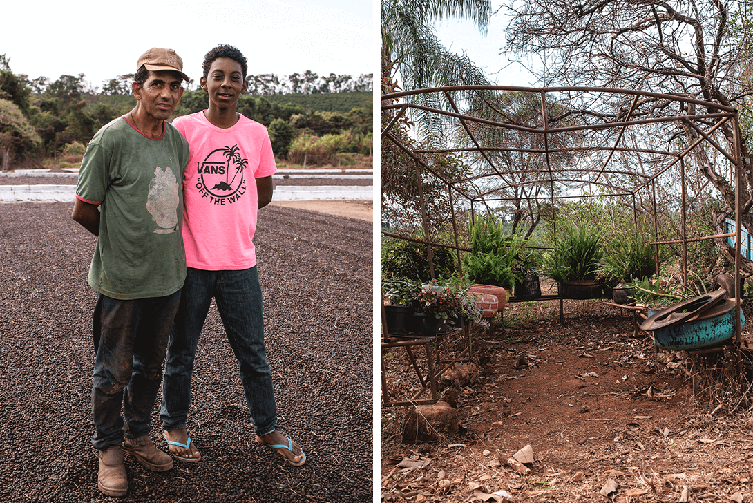 Two men at a coffee plantation